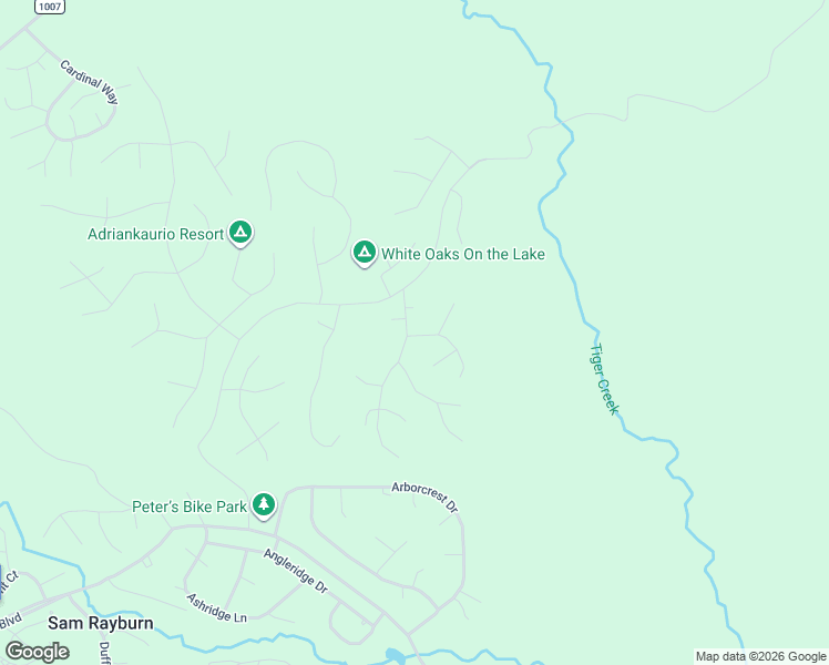 map of restaurants, bars, coffee shops, grocery stores, and more near 607 Deddar Drive in Brookeland