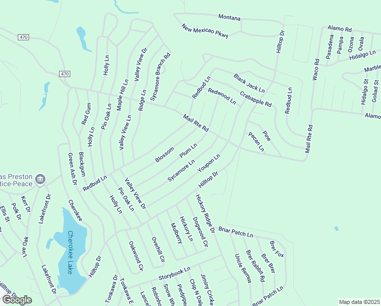 map of restaurants, bars, coffee shops, grocery stores, and more near 200 Blossom in Hilltop Lakes