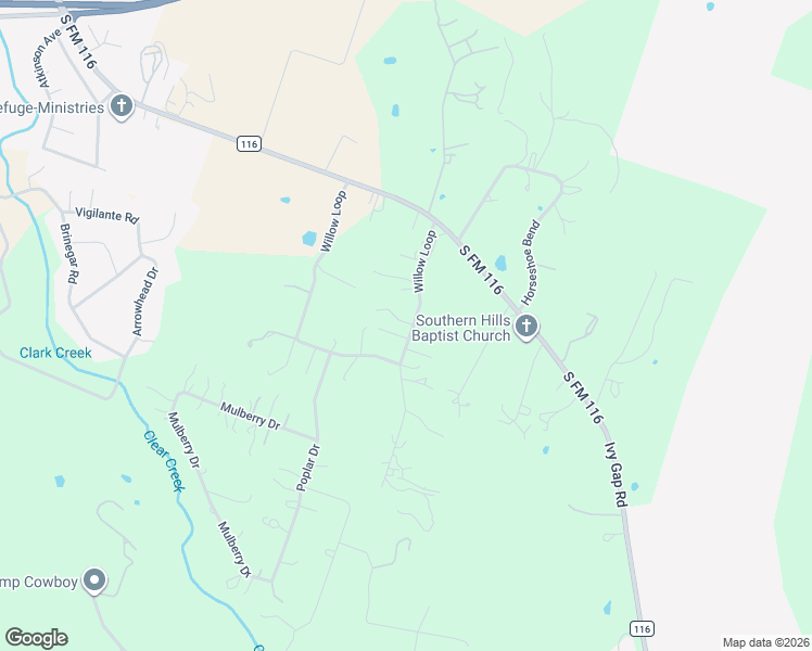 map of restaurants, bars, coffee shops, grocery stores, and more near 2919 Willow Loop in Kempner