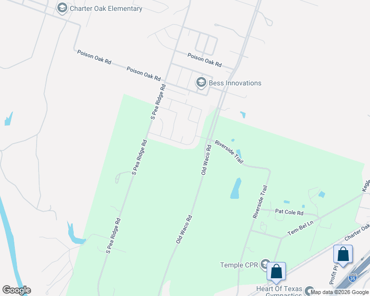 map of restaurants, bars, coffee shops, grocery stores, and more near 3121 Crystal Ann Drive in Temple