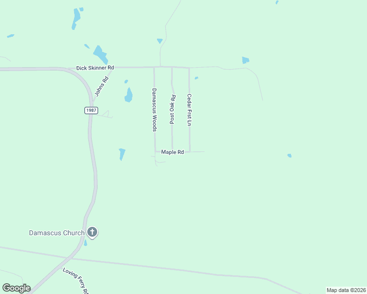 map of restaurants, bars, coffee shops, grocery stores, and more near 119 Cedar Forest in Corrigan