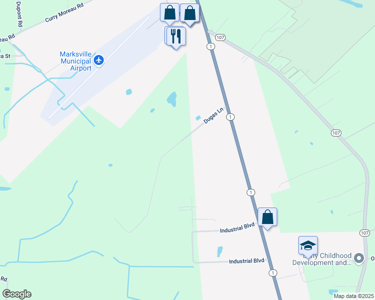 map of restaurants, bars, coffee shops, grocery stores, and more near 7406 Louisiana 1 in Mansura