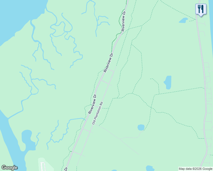 map of restaurants, bars, coffee shops, grocery stores, and more near 634 Old Plantation Road in Jekyll Island