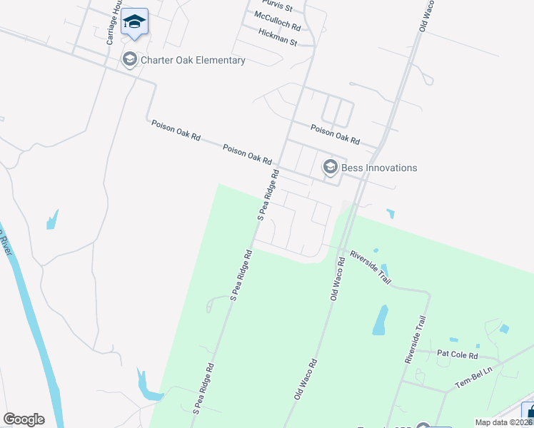map of restaurants, bars, coffee shops, grocery stores, and more near 2503 Paisley Drive in Temple
