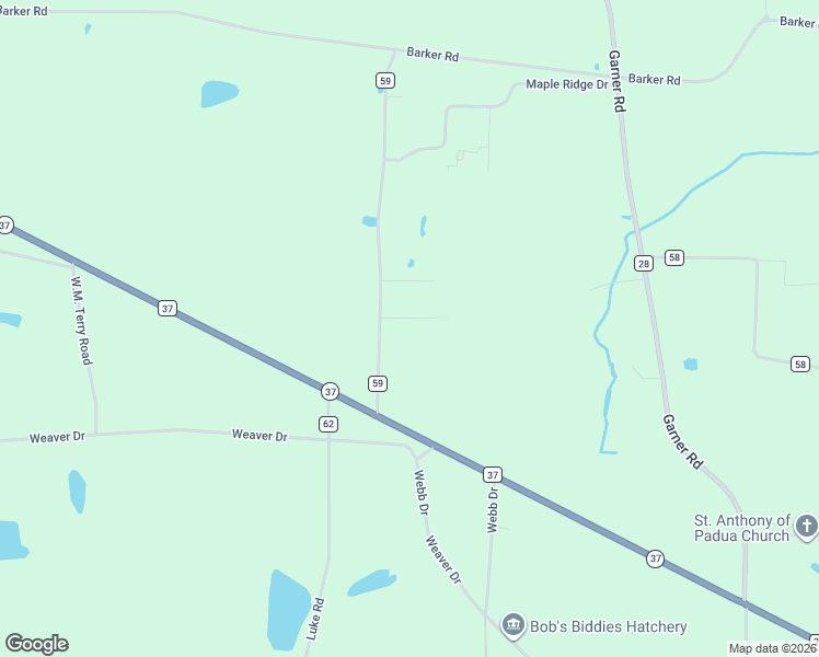 map of restaurants, bars, coffee shops, grocery stores, and more near 60 Carolyn Drive in Ray City