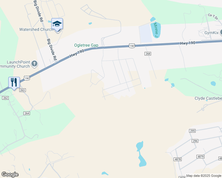 map of restaurants, bars, coffee shops, grocery stores, and more near 1878 Highway 190 in Copperas Cove