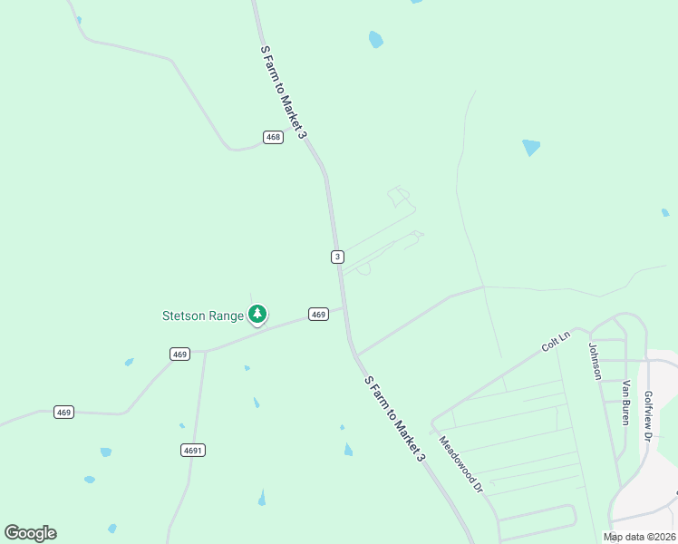 map of restaurants, bars, coffee shops, grocery stores, and more near Farm to Market Road 3 in Normangee