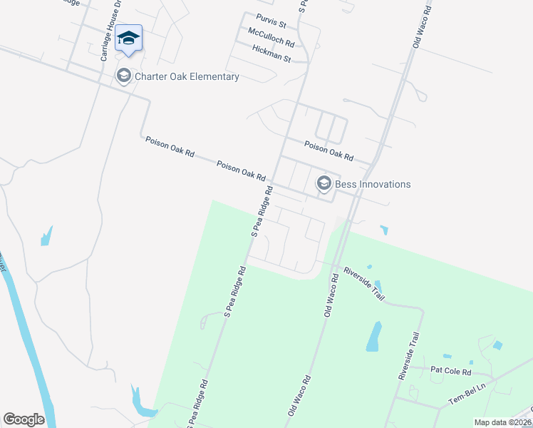 map of restaurants, bars, coffee shops, grocery stores, and more near 2503 Paisley Drive in Temple
