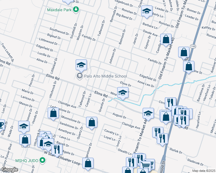 map of restaurants, bars, coffee shops, grocery stores, and more near 1509 Nina Drive in Killeen