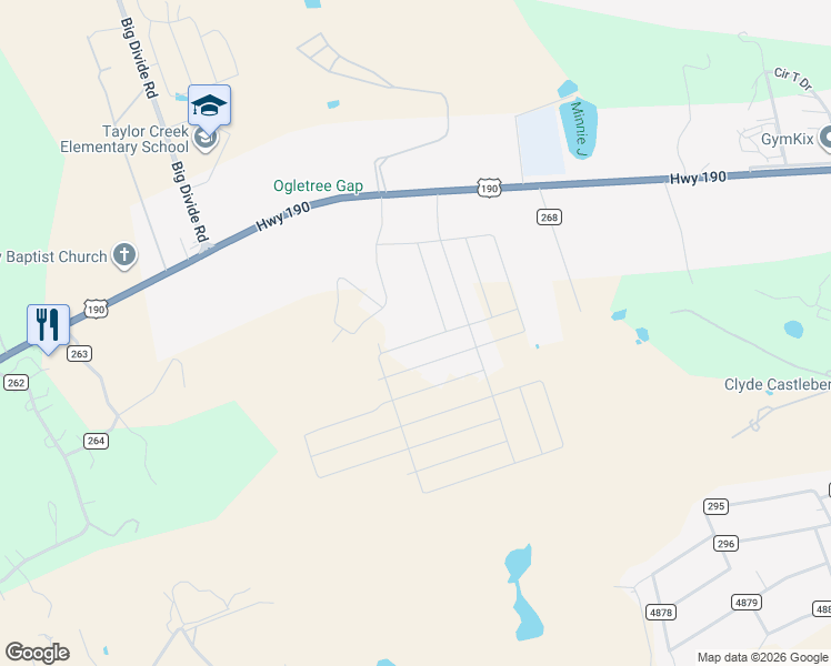 map of restaurants, bars, coffee shops, grocery stores, and more near 1878 Highway 190 in Copperas Cove