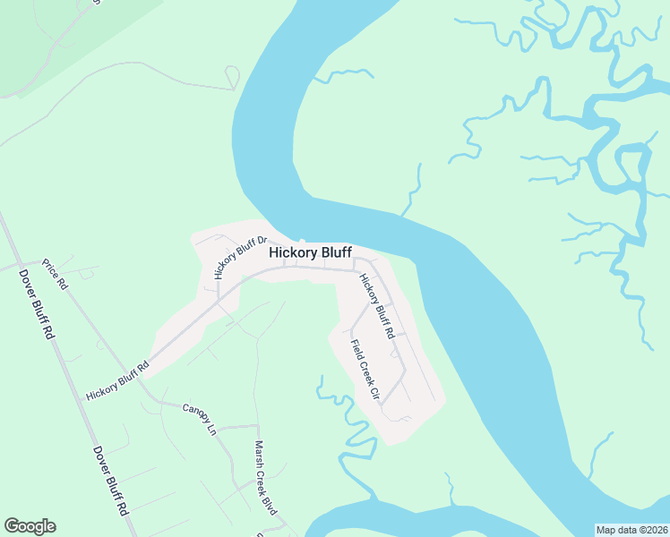 map of restaurants, bars, coffee shops, grocery stores, and more near in Hickory Bluff