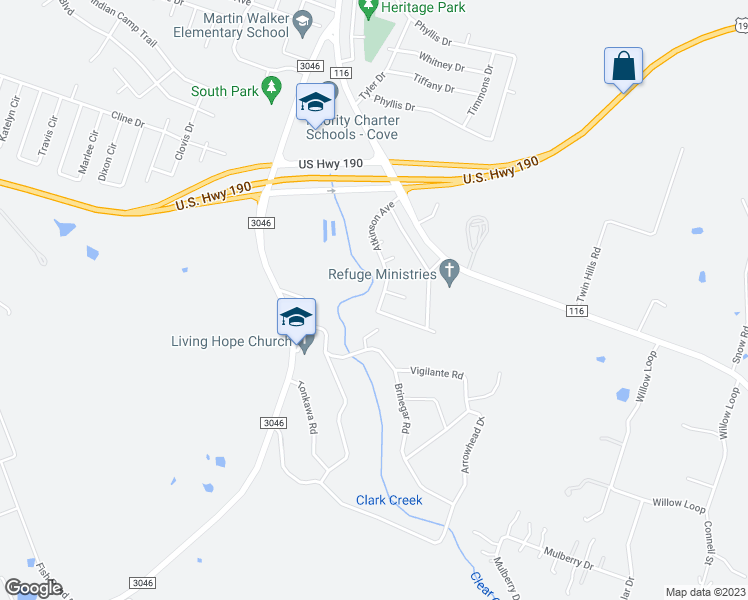 map of restaurants, bars, coffee shops, grocery stores, and more near 606 Atkinson Avenue in Copperas Cove