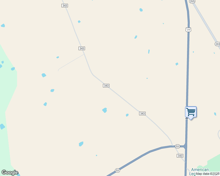 map of restaurants, bars, coffee shops, grocery stores, and more near 252 County Road 343 in Rosebud