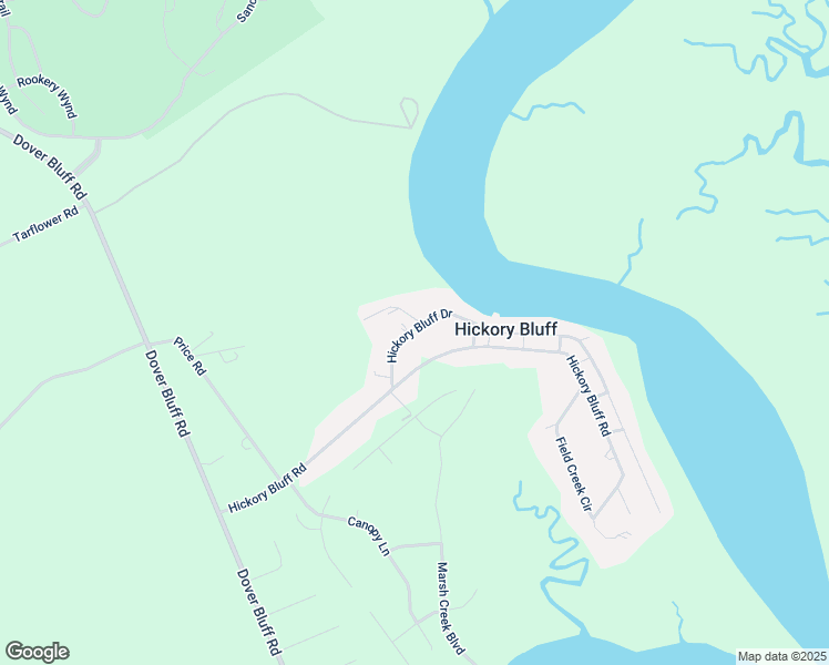 map of restaurants, bars, coffee shops, grocery stores, and more near 151 Hickory Bluff Drive in Waverly