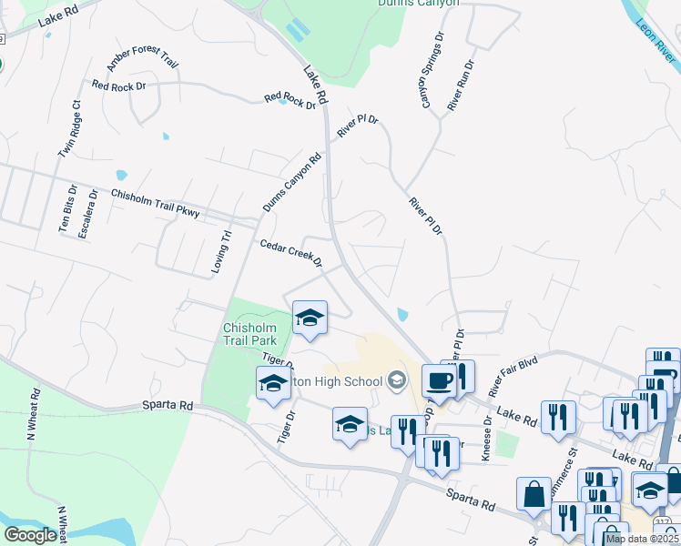 map of restaurants, bars, coffee shops, grocery stores, and more near 100 Camino Principal in Belton