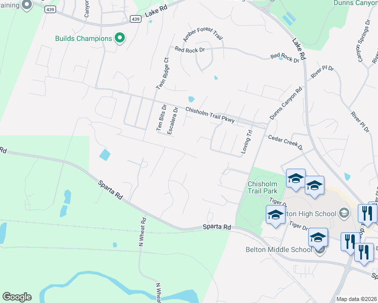 map of restaurants, bars, coffee shops, grocery stores, and more near 1758 Yturria Drive in Belton