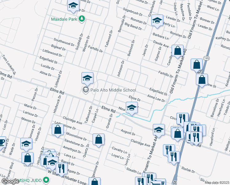 map of restaurants, bars, coffee shops, grocery stores, and more near 3109 Jason Cove in Killeen