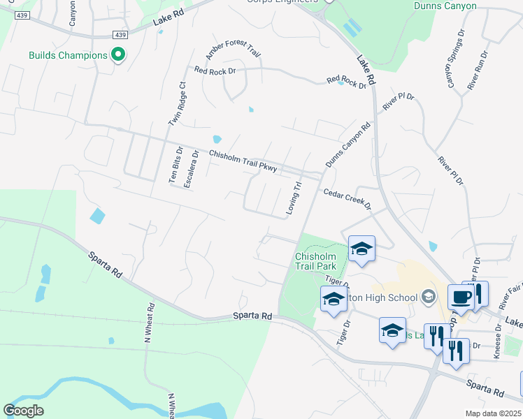 map of restaurants, bars, coffee shops, grocery stores, and more near 3100 Sarita Cove in Belton