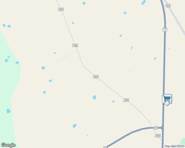 map of restaurants, bars, coffee shops, grocery stores, and more near 252 County Road 343 in Rosebud