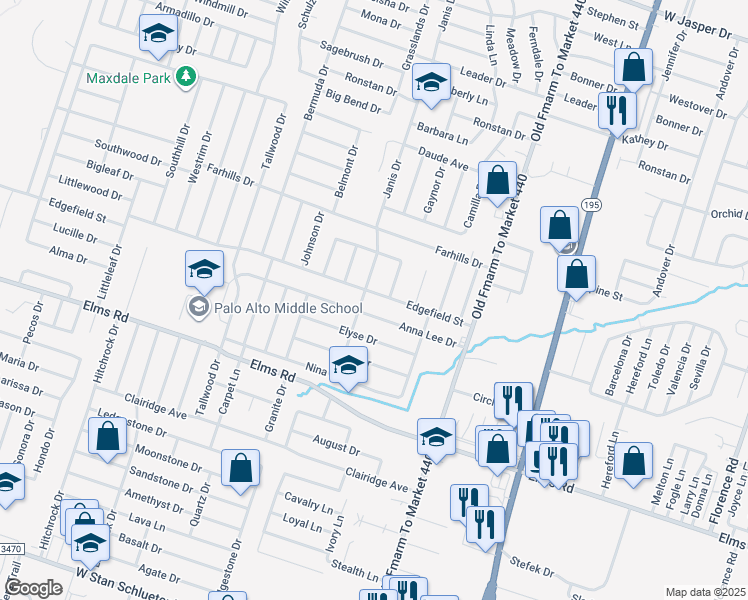 map of restaurants, bars, coffee shops, grocery stores, and more near 1306 Anna Lee Drive in Killeen