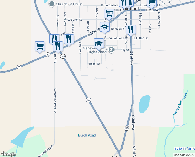 map of restaurants, bars, coffee shops, grocery stores, and more near Pinetree Court in Hartford