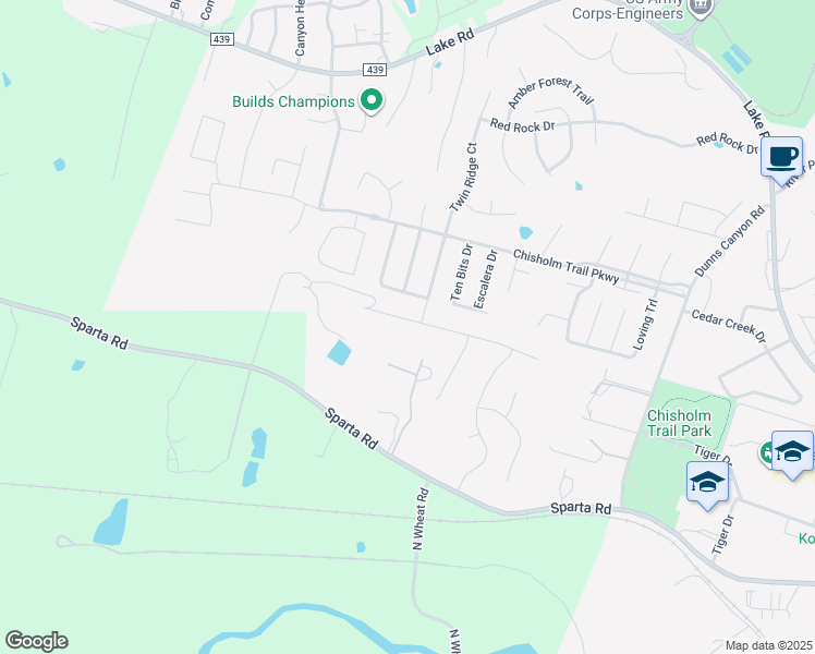 map of restaurants, bars, coffee shops, grocery stores, and more near 2312 Sparta Road in Belton