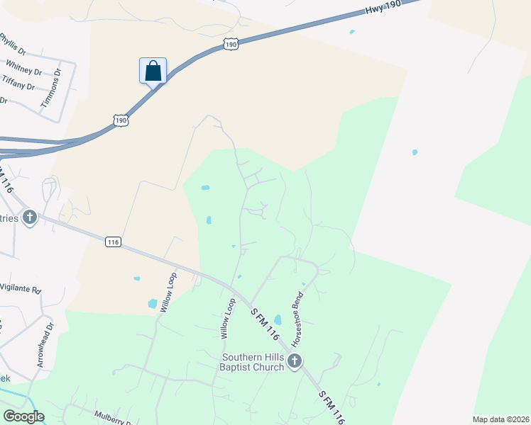 map of restaurants, bars, coffee shops, grocery stores, and more near 2664 Snow Road in Kempner