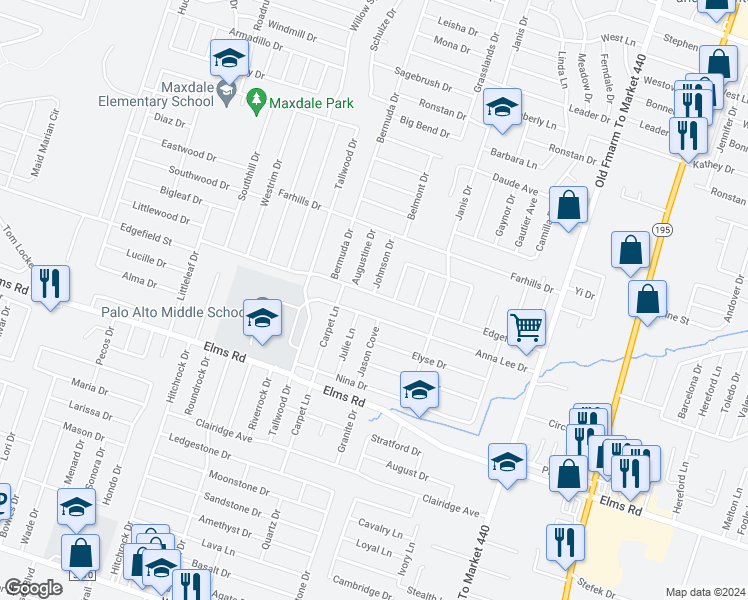 map of restaurants, bars, coffee shops, grocery stores, and more near 1606 Edgefield Street in Killeen