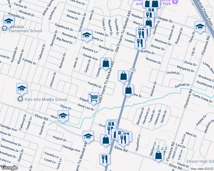 map of restaurants, bars, coffee shops, grocery stores, and more near 909 Yi Drive in Killeen