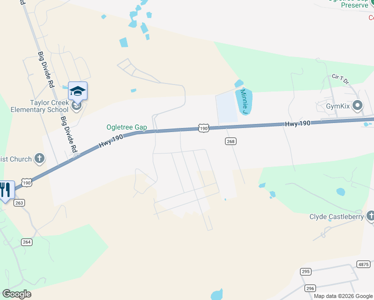 map of restaurants, bars, coffee shops, grocery stores, and more near 1821 W Hwy 190 in Copperas Cove