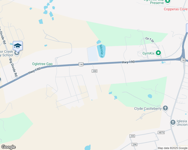 map of restaurants, bars, coffee shops, grocery stores, and more near 2028 Suja Lane in Copperas Cove