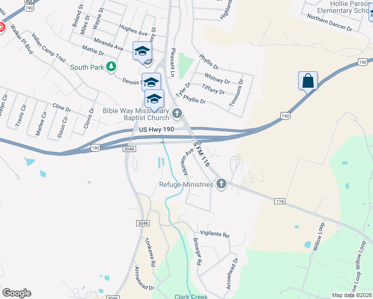 map of restaurants, bars, coffee shops, grocery stores, and more near 208 Atkinson Avenue in Copperas Cove