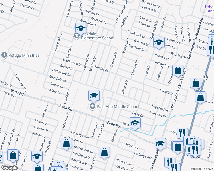 map of restaurants, bars, coffee shops, grocery stores, and more near 3318 Tallwood Drive in Killeen