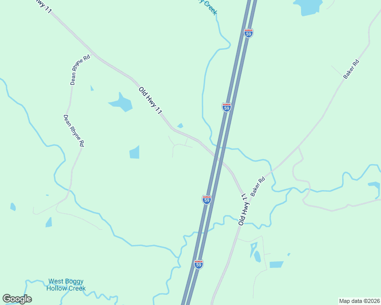 map of restaurants, bars, coffee shops, grocery stores, and more near 6 Cottontail Way East in Purvis