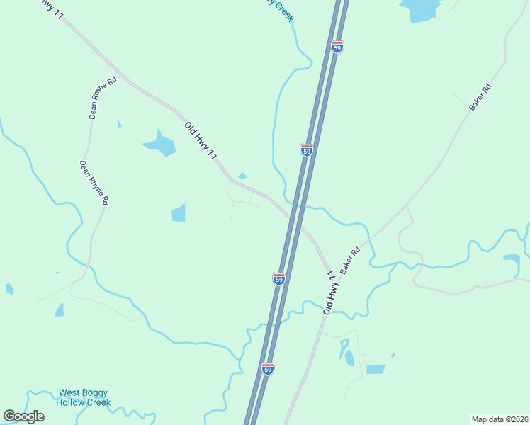 map of restaurants, bars, coffee shops, grocery stores, and more near 6 Cottontail Way East in Purvis