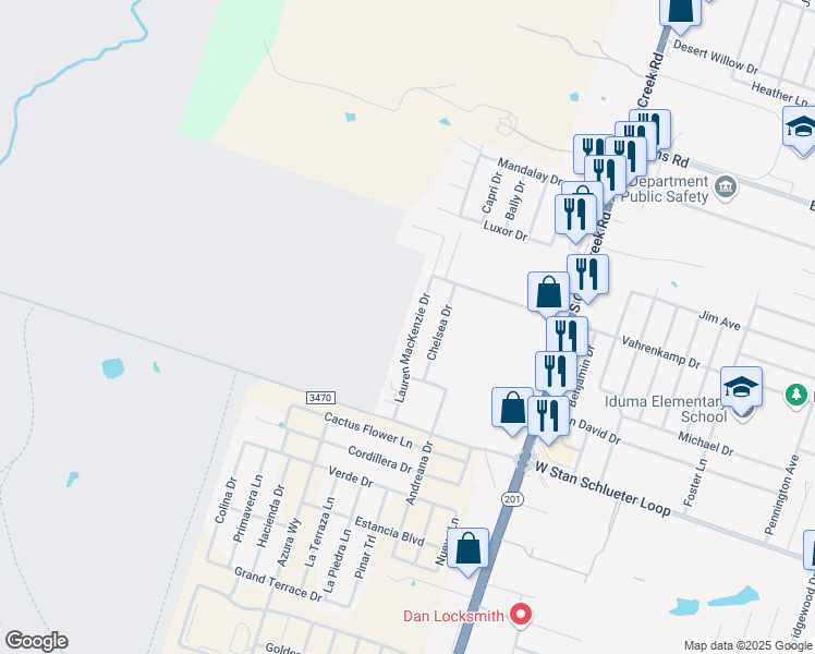 map of restaurants, bars, coffee shops, grocery stores, and more near 4601 Lauren Mackenzie Drive in Killeen