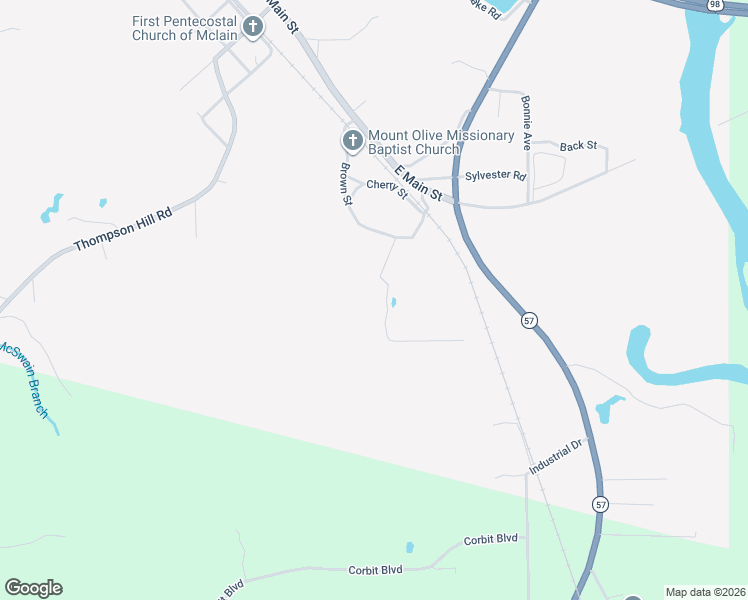 map of restaurants, bars, coffee shops, grocery stores, and more near in McLain