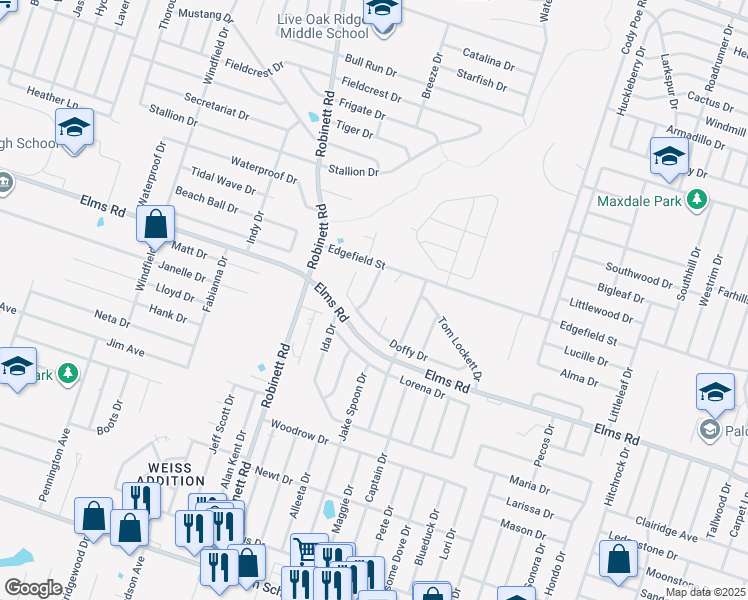 map of restaurants, bars, coffee shops, grocery stores, and more near 3607 Del Mar Court in Killeen