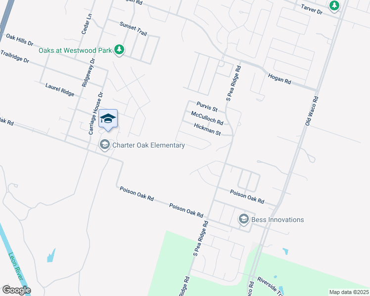 map of restaurants, bars, coffee shops, grocery stores, and more near 7117 Lee Hall Loop in Temple