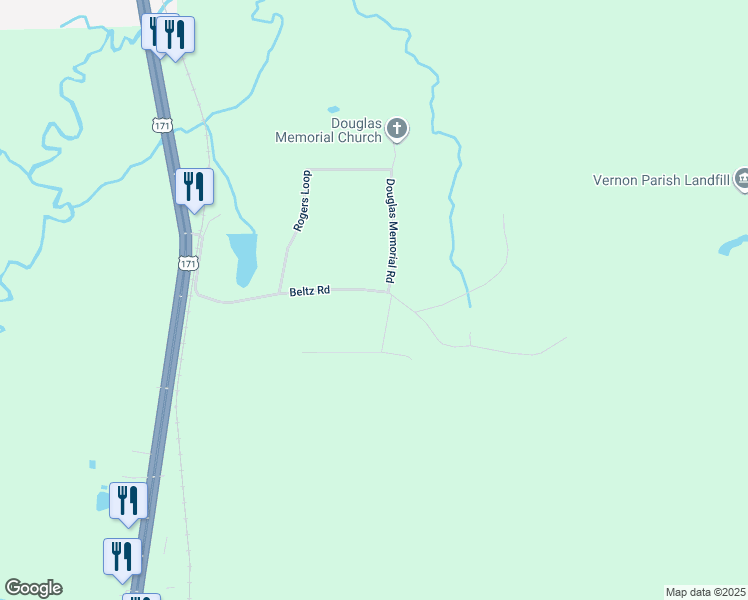 map of restaurants, bars, coffee shops, grocery stores, and more near 448 Beltz Road in Leesville