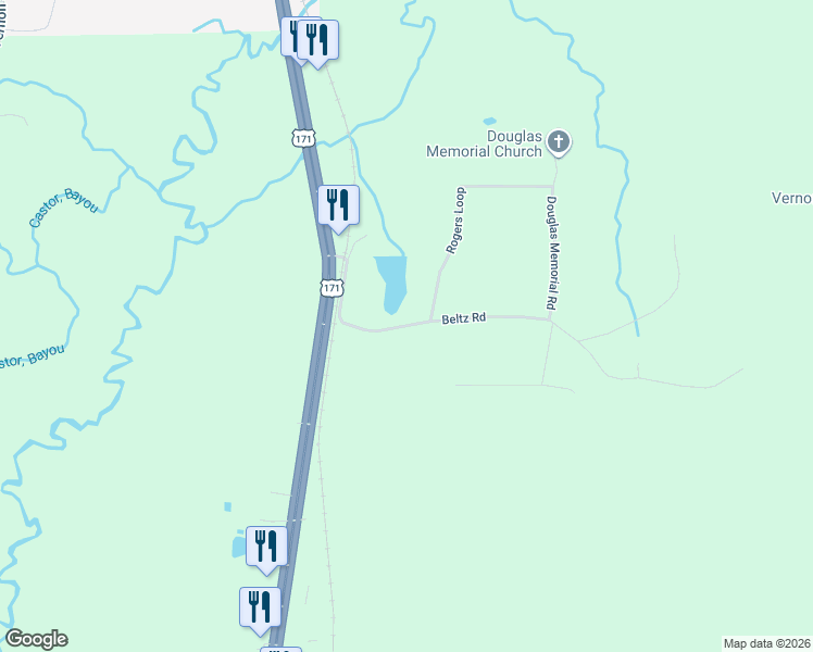 map of restaurants, bars, coffee shops, grocery stores, and more near 562-576 Par Road 162 in Leesville