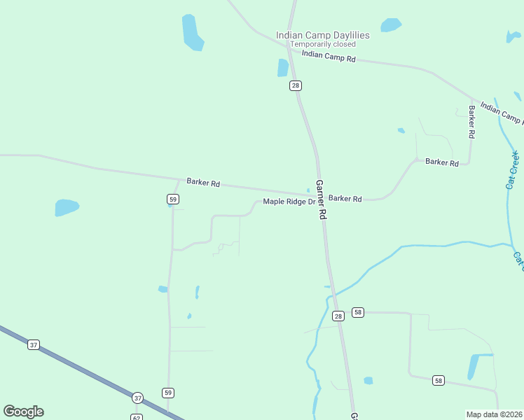 map of restaurants, bars, coffee shops, grocery stores, and more near 622 Maple Ridge Drive in Ray City