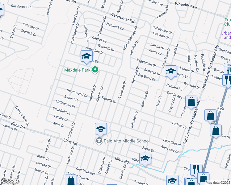map of restaurants, bars, coffee shops, grocery stores, and more near 3110 Sungate Drive in Killeen