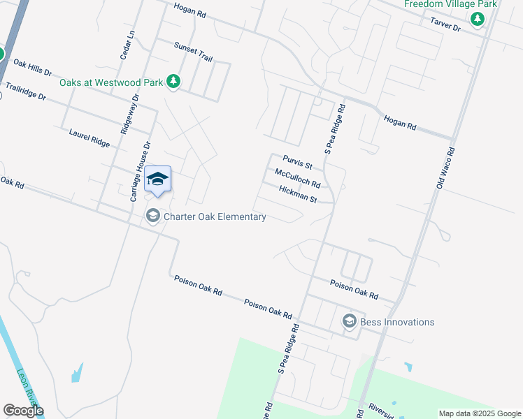 map of restaurants, bars, coffee shops, grocery stores, and more near 7117 Lee Hall Loop in Temple