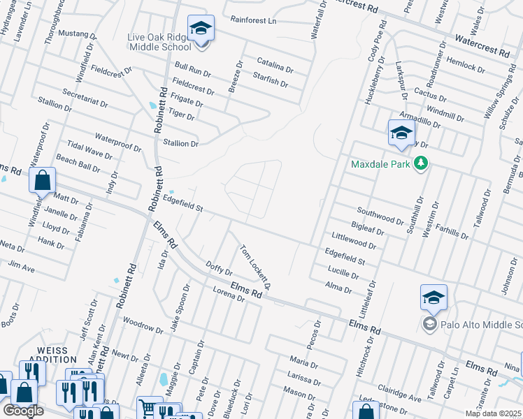 map of restaurants, bars, coffee shops, grocery stores, and more near 4306 Maid Marian Circle in Killeen