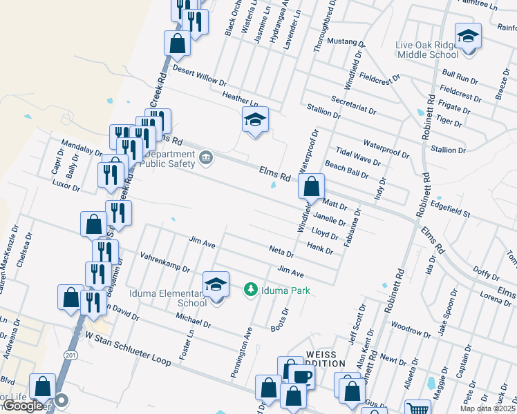 map of restaurants, bars, coffee shops, grocery stores, and more near 4611 Lloyd Drive in Killeen