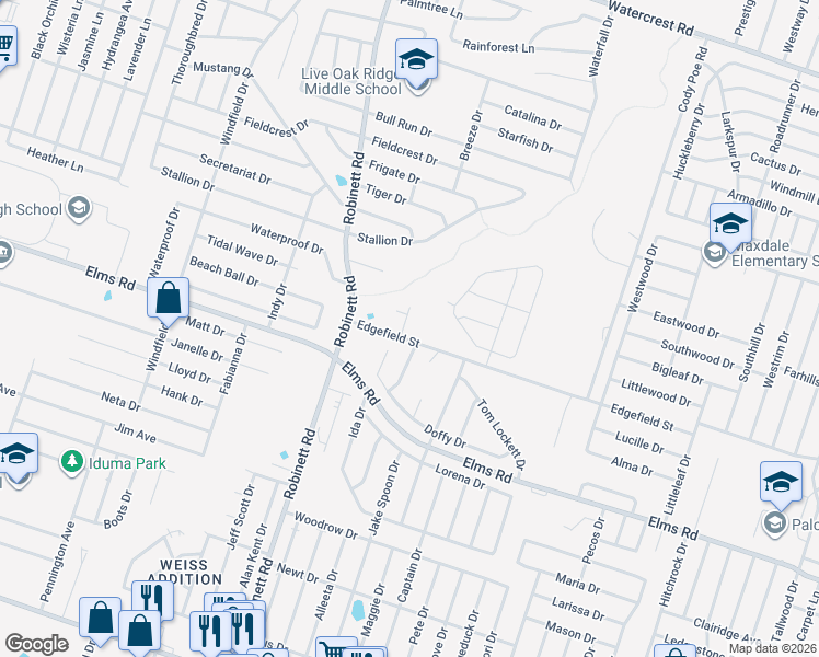 map of restaurants, bars, coffee shops, grocery stores, and more near 2812 Windmill Court in Killeen