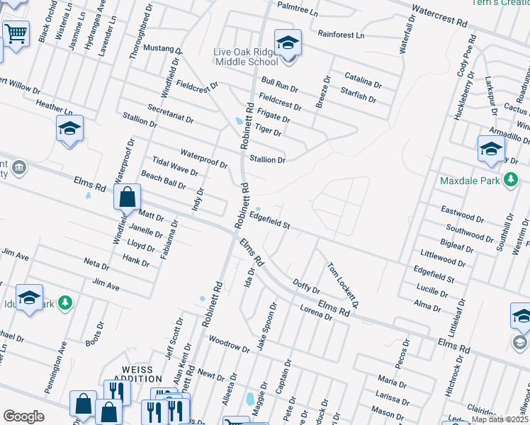 map of restaurants, bars, coffee shops, grocery stores, and more near 3806 Wind Court in Killeen