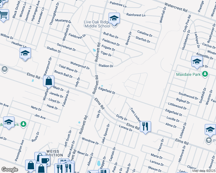 map of restaurants, bars, coffee shops, grocery stores, and more near 3806 Wind Court in Killeen