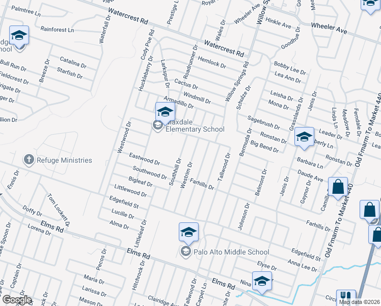 map of restaurants, bars, coffee shops, grocery stores, and more near 3010 Westrim Drive in Killeen
